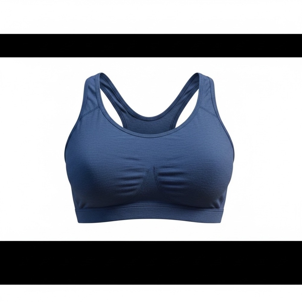 Jockey For‎ Her Classics Vintage 1997 Navy Blue Cotton Sports Bra XL Made in USA
